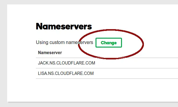 αλλάξτε τους nameserver στο godaddy